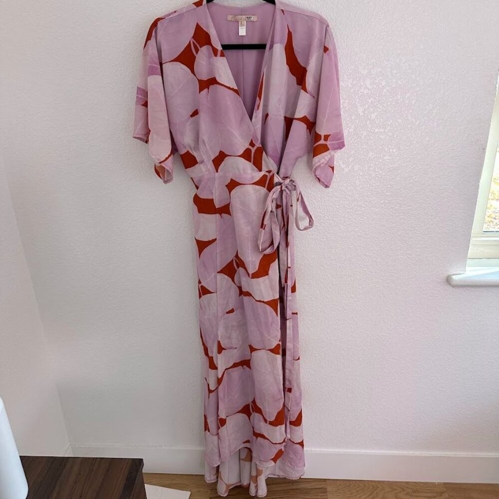 Hutch Floral Wrap Maxi in Pink Purple - Picture 5 of 10
